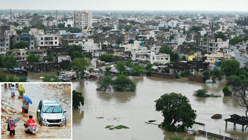 বানভাসি বাণিজ্য নগরী!! বাতিল বিমান পরিষেবা