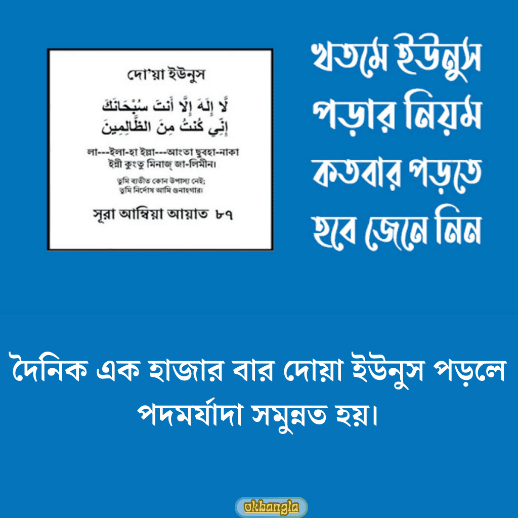 খতমে ইউনুস কত বার পড়তে হয়?
