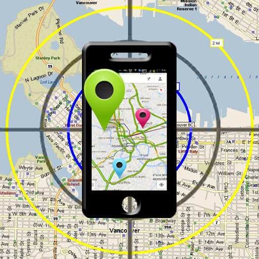 Find mobile location on Google Maps